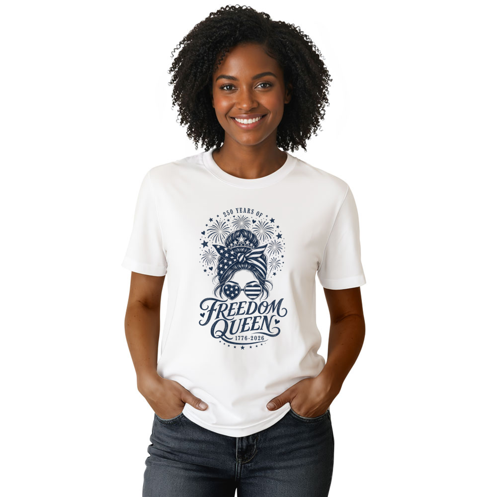 Patriotic Girly T-Shirt - 4th of July Gift for Patriotic Women