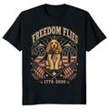 Patriotic Dog Graphic T-Shirt - Gift for Dog Lovers