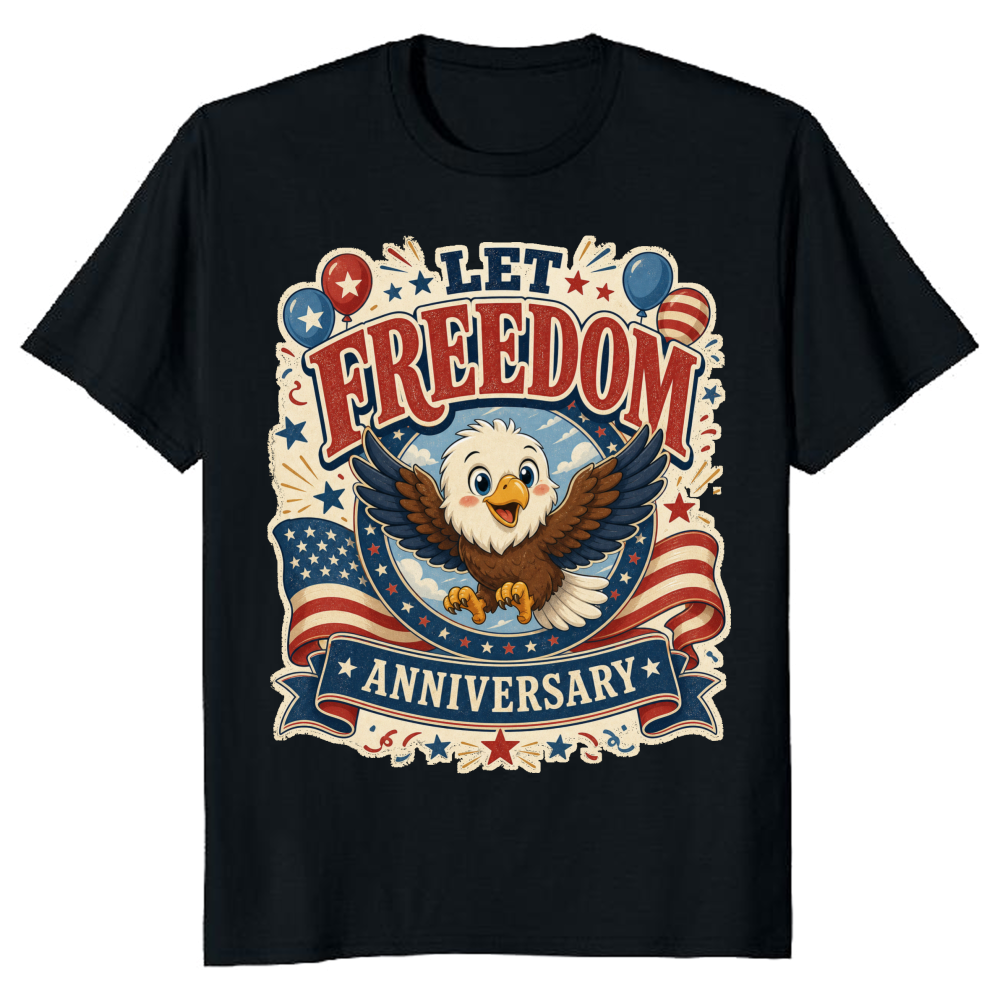 Cute Cartoon Eagles T-Shirt - Gift for Bird Lovers