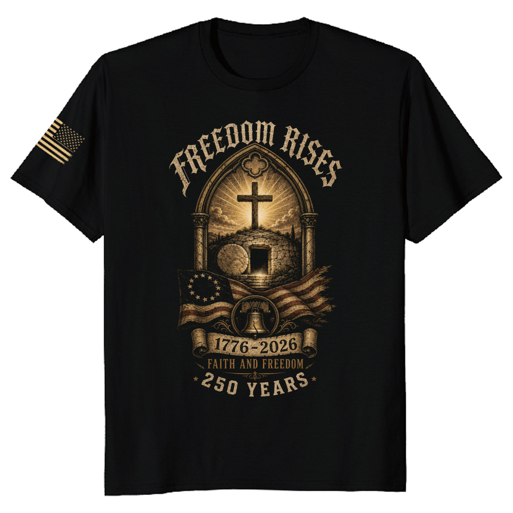 Patriotic Cross Patriot T-Shirt - Independence Day Faith Gift