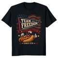 Patriotic Hot Dog T-Shirt - Fourth of July Cookout Shirt