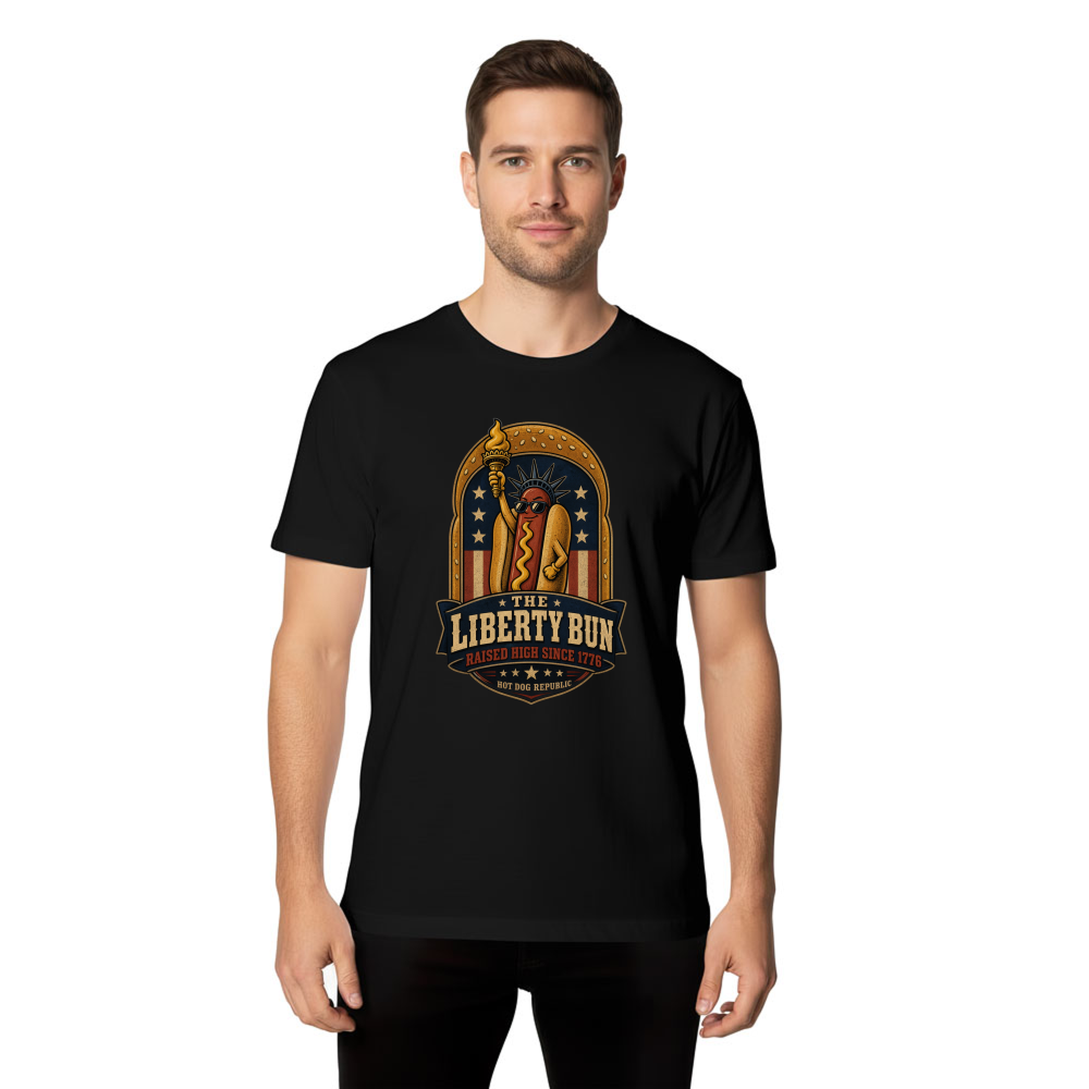 Patriotic Hot Dog T-Shirt - Fourth of July Barbecue Gift