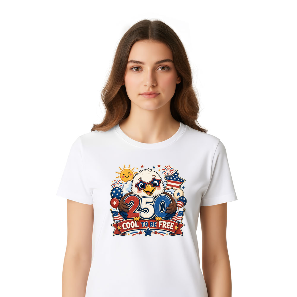 Cartoon Cute Eagles Graphic T-Shirt