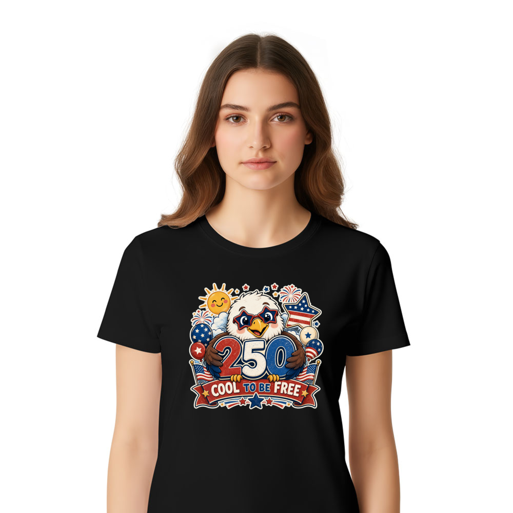 Cartoon Cute Eagles Graphic T-Shirt