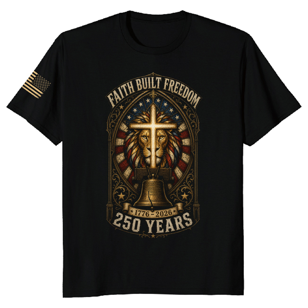 Patriotic Cross Patriot T-Shirt - Independence Day Faith Gift