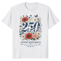 Patriotic 250 Years of Freedom Flower T-Shirt - USA 250 Celebration Gift