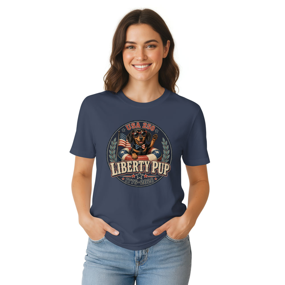 Patriotic Dog Graphic T-Shirt