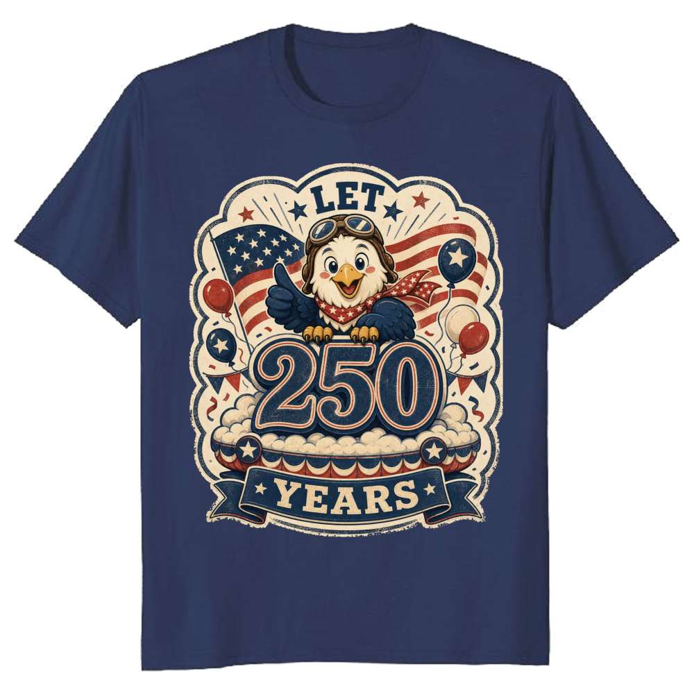 Cartoon Cute Eagles Illustration Graphic T-Shirt