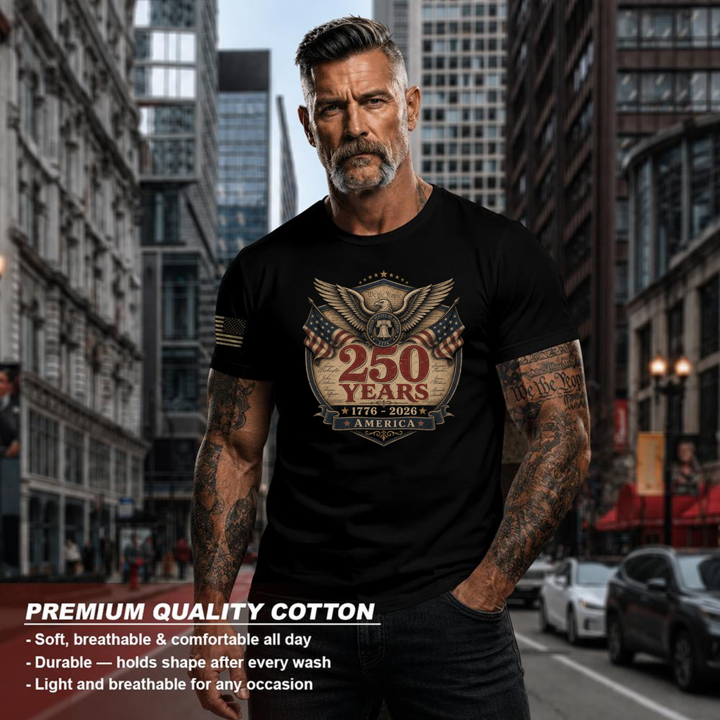 250th Anniversary Pretty Flag Patriot T-Shirt - USA 250 Celebration Gift