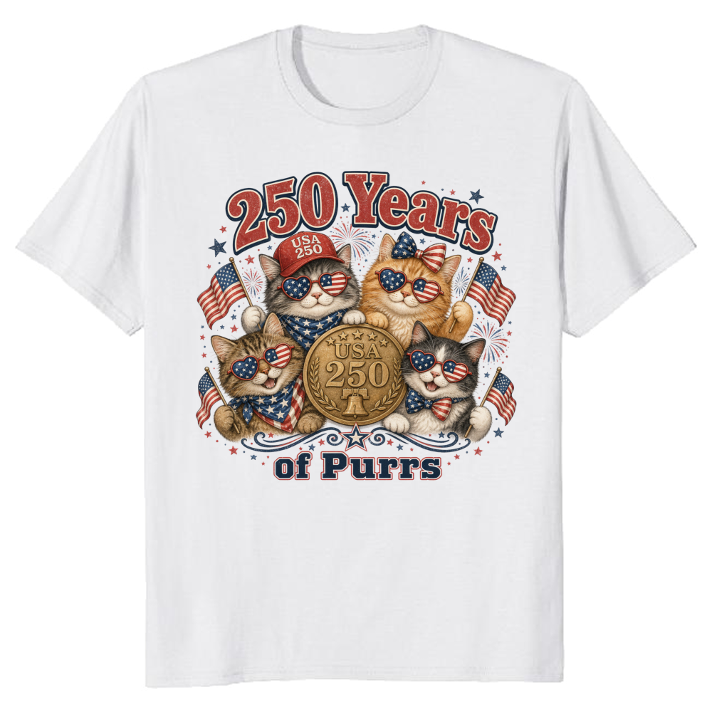 Patriotic Cat T-Shirt - Gift for Cat Lovers
