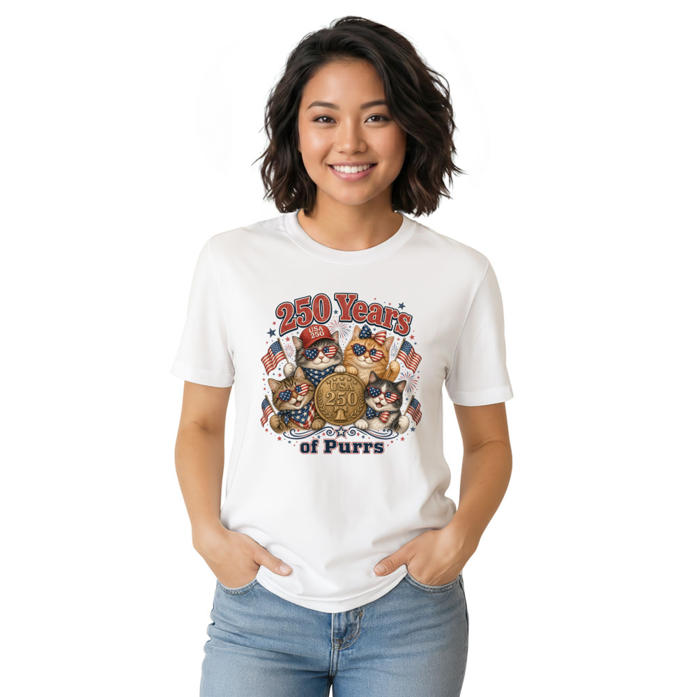 Patriotic Cat T-Shirt - Gift for Cat Lovers