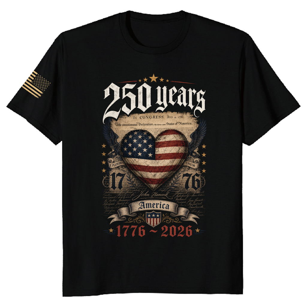 250th Anniversary Pretty Flag Patriot T-Shirt - USA 250 Celebration Gift