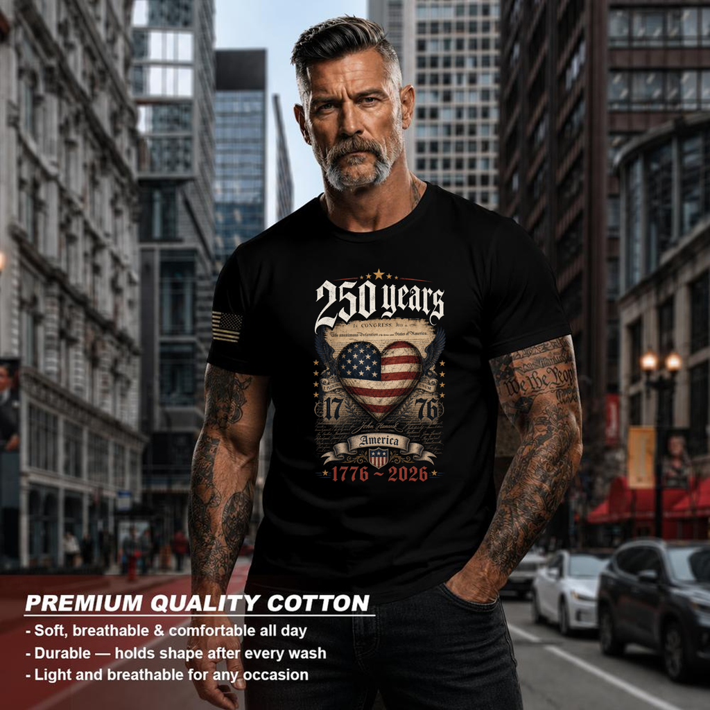 250th Anniversary Pretty Flag Patriot T-Shirt - USA 250 Celebration Gift