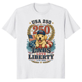 Patriotic Dog Graphic T-Shirt - Gift for Dog Lovers