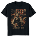 Lincoln Playing Guitar T-Shirt - Gift for Music and History Fans
