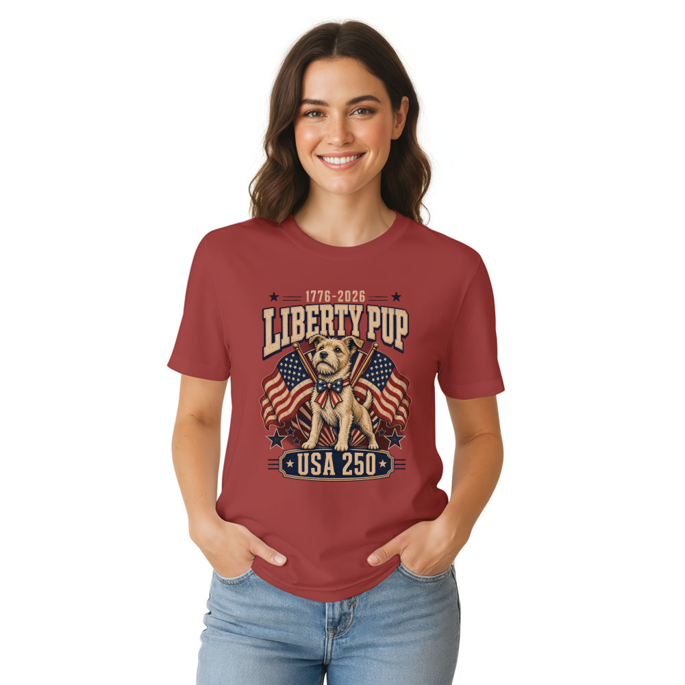 Patriotic Dog Graphic T-Shirt - Gift for Dog Lovers