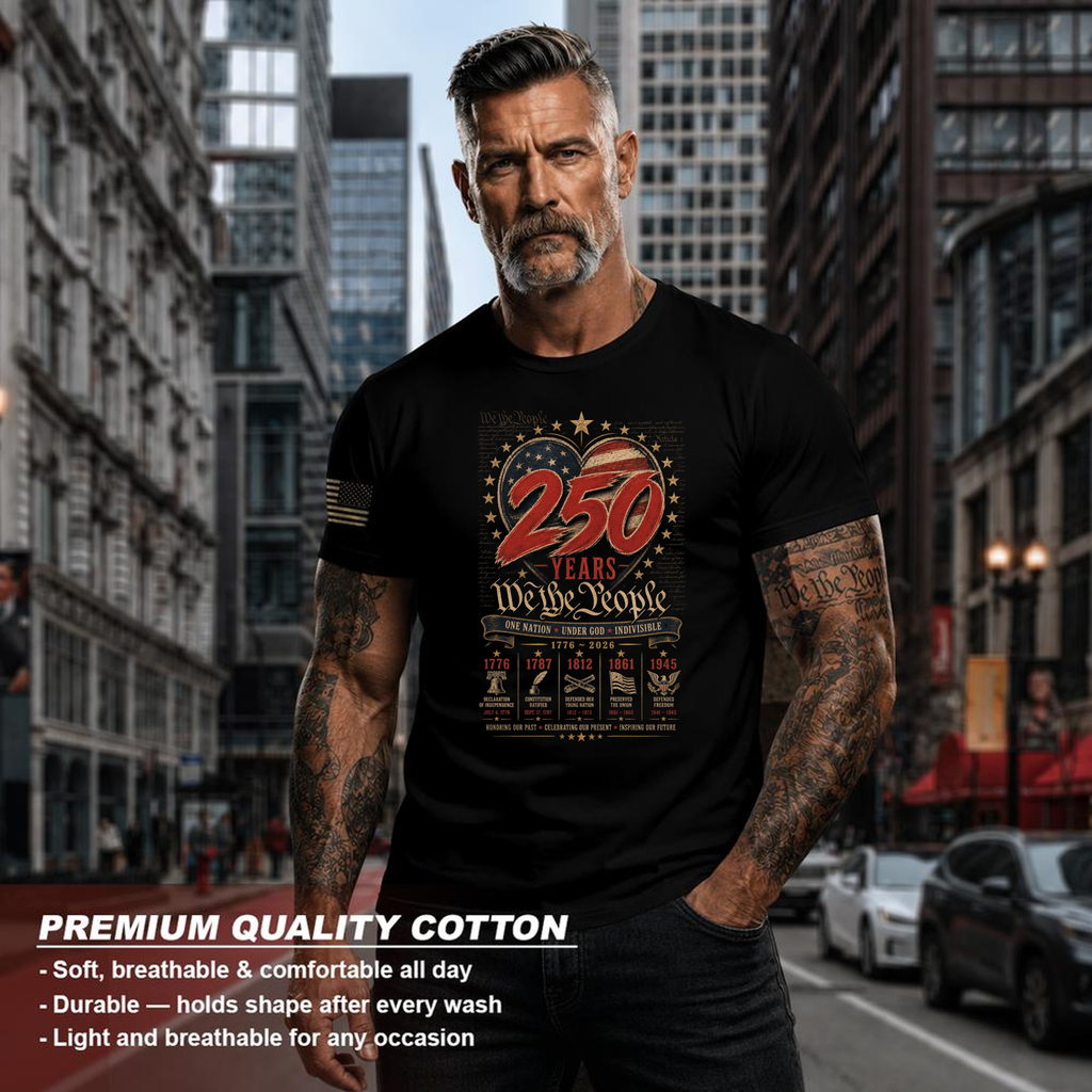 250th Anniversary Pretty Flag Patriot T-Shirt - USA 250 Celebration Gift