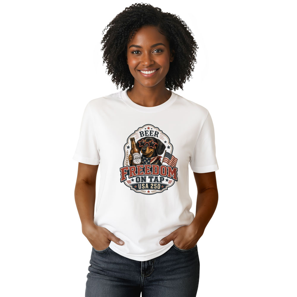 Patriotic Dog Graphic T-Shirt
