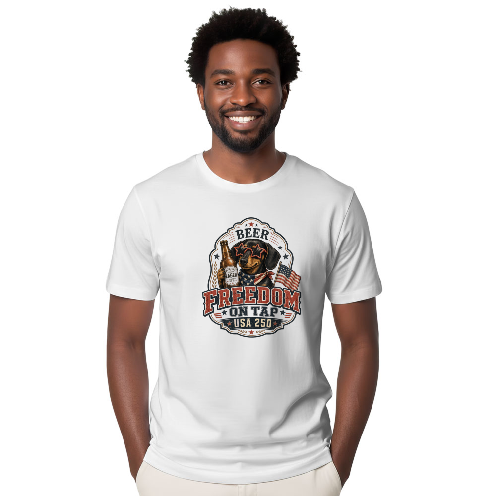 Patriotic Dog Graphic T-Shirt