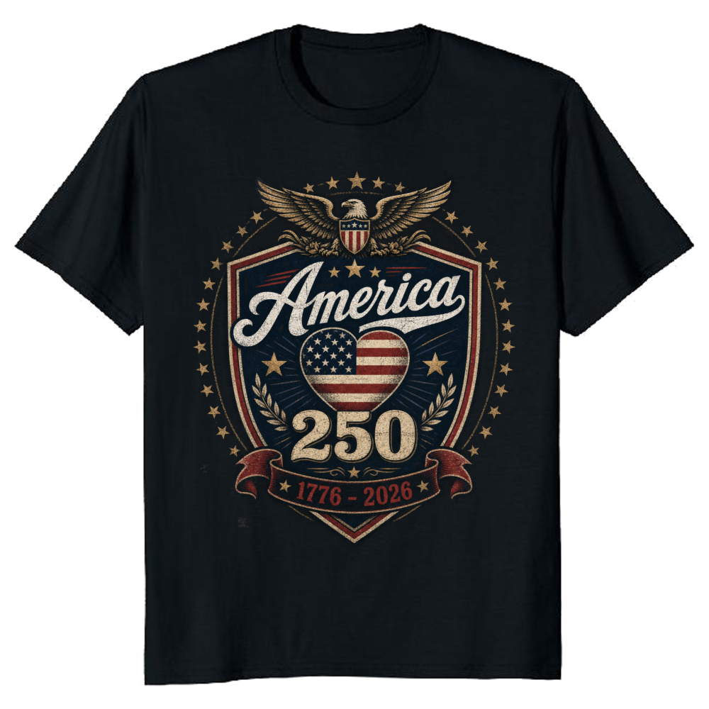 250th Anniversary Pretty Flag T-Shirt - USA 250 Celebration Gift