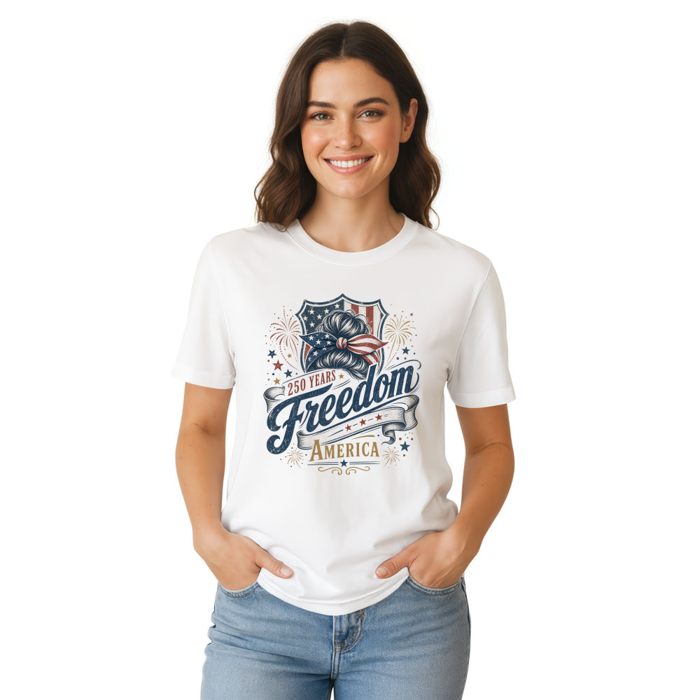 Patriotic Girly T-Shirt - Gift for Patriotic Women
