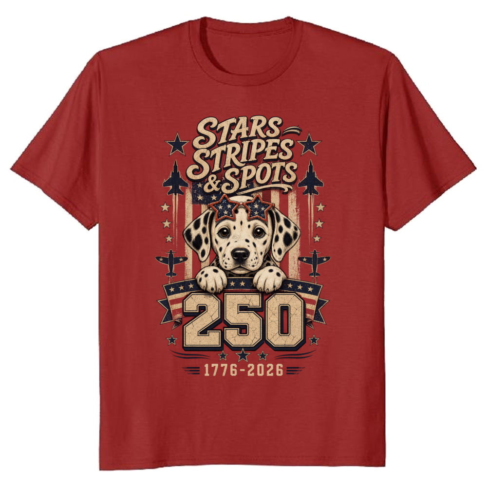 Patriotic Dog Graphic T-Shirt - Gift for Patriotic Dog Lovers