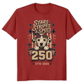 Patriotic Dog USA Flag Graphic T-Shirt