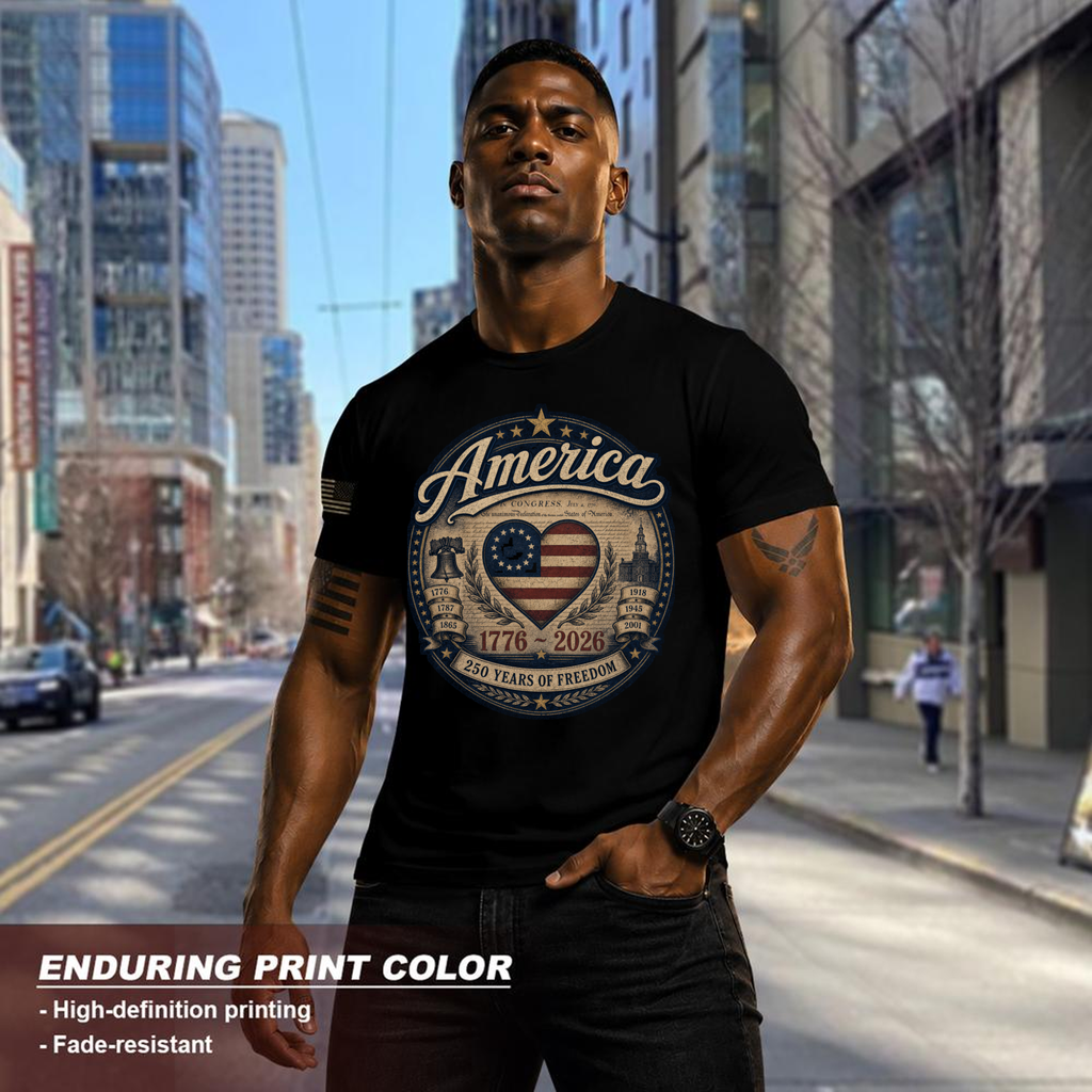 250th Anniversary Pretty Flag Patriot T-Shirt - Independence Day Celebration
