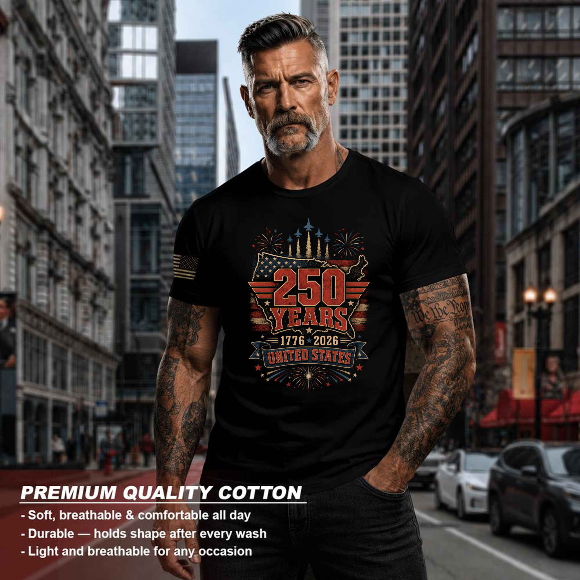 Patriotic Basic T-Shirt - Independence Day Celebration