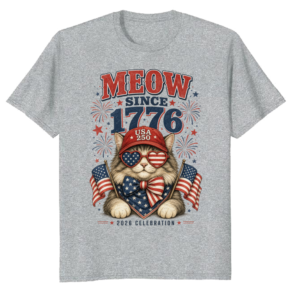 Patriotic Cat T-Shirt - Gift for Cat Lovers