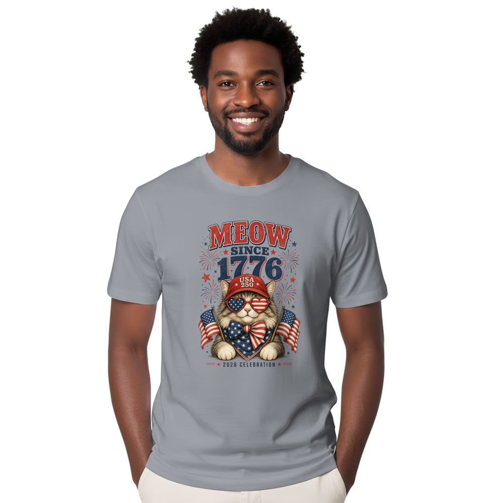 Patriotic Cat T-Shirt - Gift for Cat Lovers